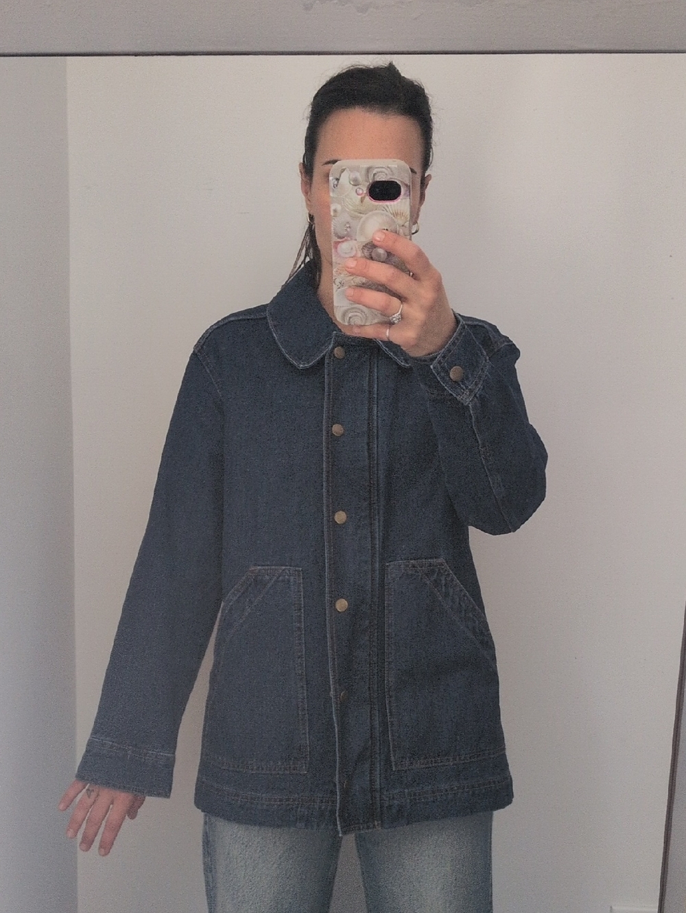 Old Navy Dark Blue Denim Jacket for Men